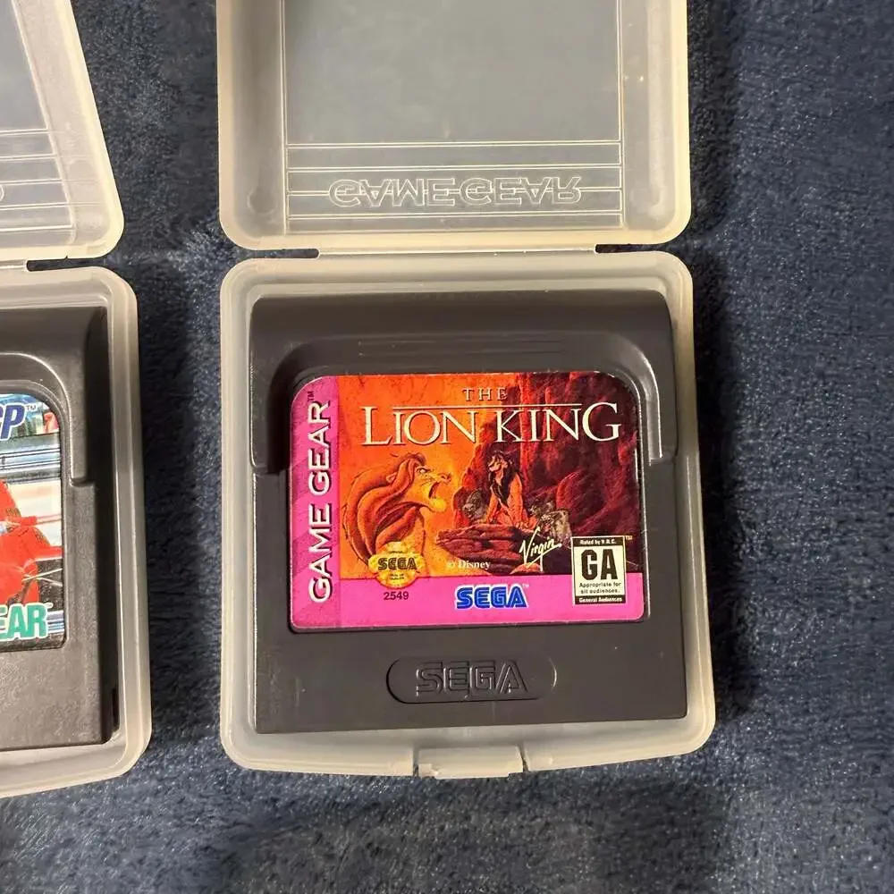 Lot of 5 Sega Game Gear Games: Sonic 2, Super Monaco GP, The Lion King, TaleSpin